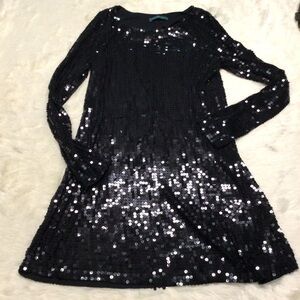 Velvet brand black sequin dress size large